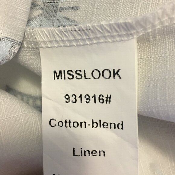 Cotton & Linen Blend Butterfly Babydoll Blouse - Picture 9 of 14